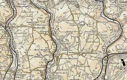 Old map of Gwrhay in 1899-1900
