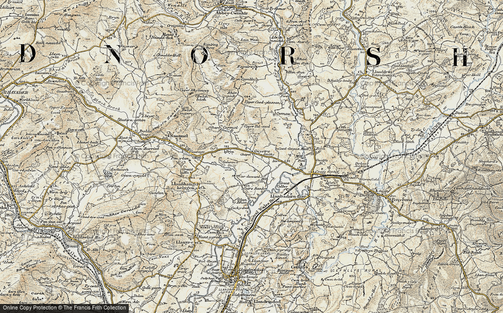 Old Map of Gwystre, 1900-1903 in 1900-1903