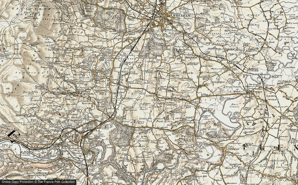 Old Map of Gyfelia, 1902 in 1902