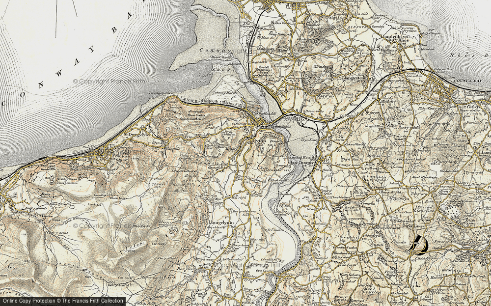 Old Map of Historic Map covering Groesffordd in 1902-1903