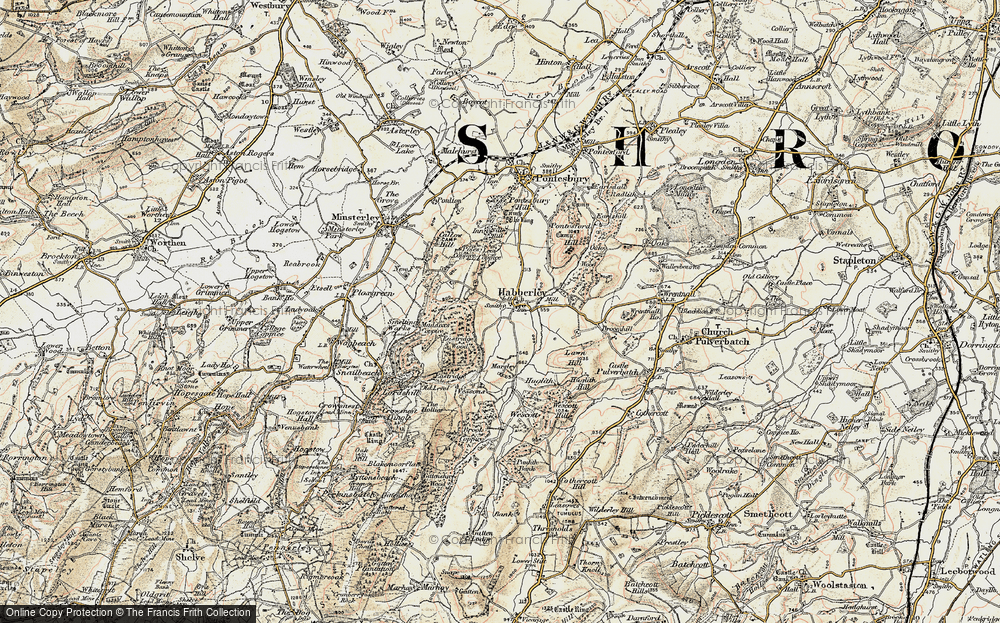Old Map of Habberley, 1902-1903 in 1902-1903