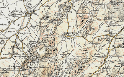Old map of Habberley in 1902-1903