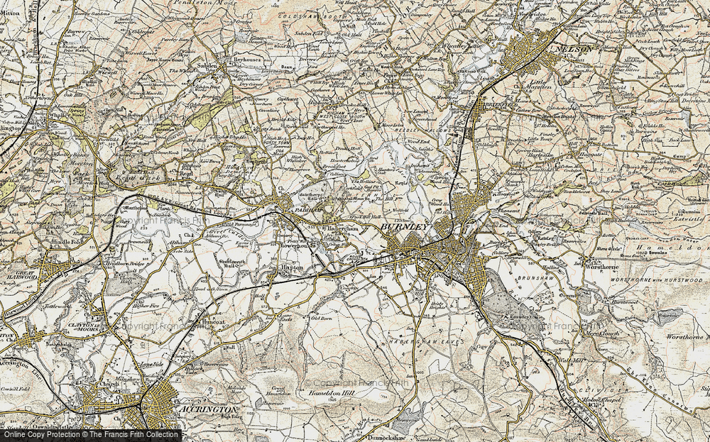 Old Map of Habergham, 1903 in 1903