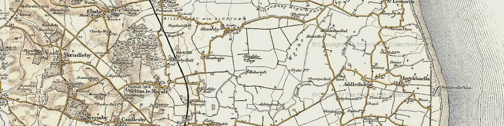 Old map of Habertoft in 1902-1903