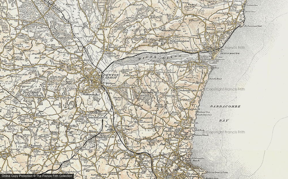 Old Map of Haccombe, 1899 in 1899