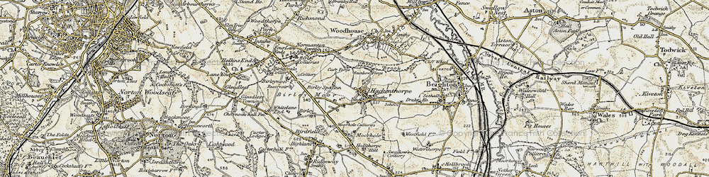 Old map of Hackenthorpe in 1902-1903