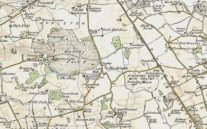 Old map of Hackforth in 1904