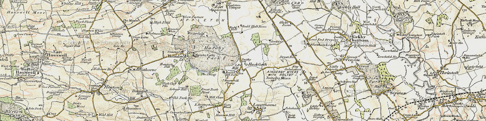 Old map of Hackforth in 1904
