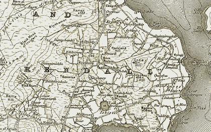 Old map of Hackland in 1911-1912