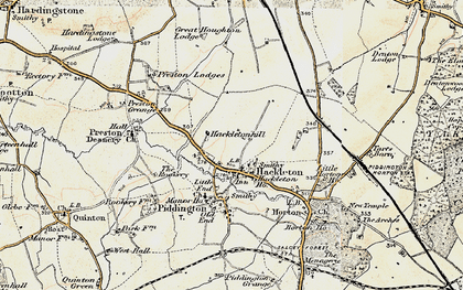 Old map of Hackleton in 1898-1901