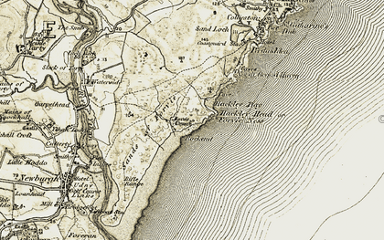 Old map of Hackley Head in 1909-1910