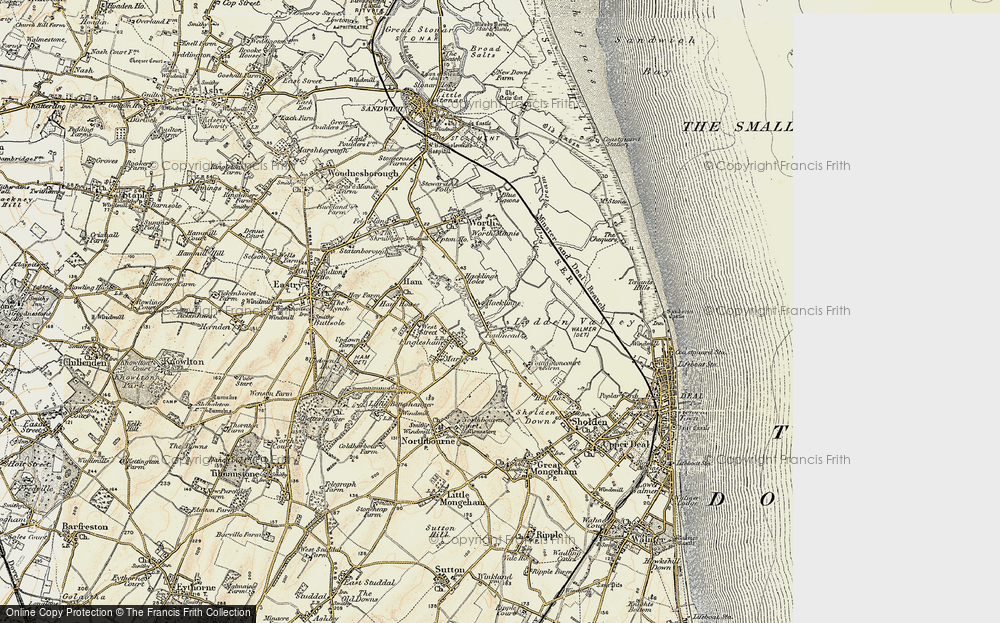 Old Map of Hacklinge, 1898-1899 in 1898-1899
