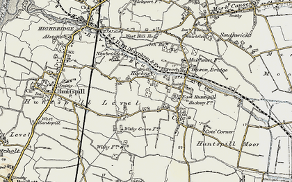 Old map of Hackness in 1898-1900
