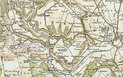 Old map of Hackness in 1903-1904