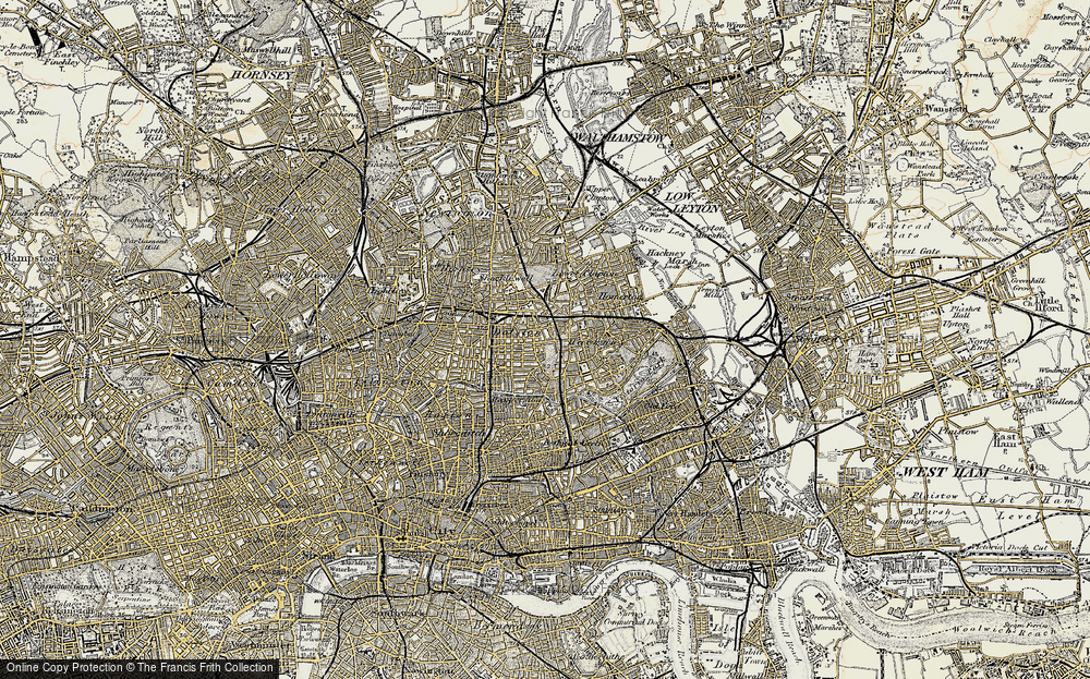 Old Map of Hackney, 1897-1902 in 1897-1902