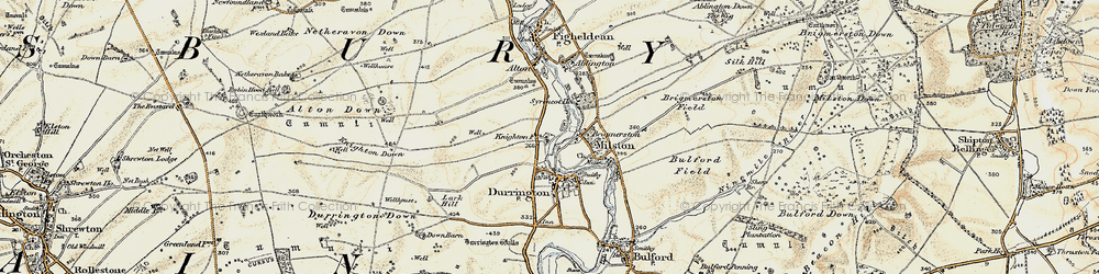 Old map of Hackthorn in 1897-1899