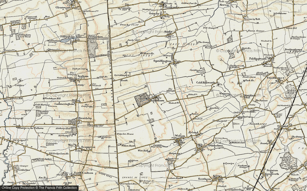 Old Map of Hackthorn, 1902-1903 in 1902-1903