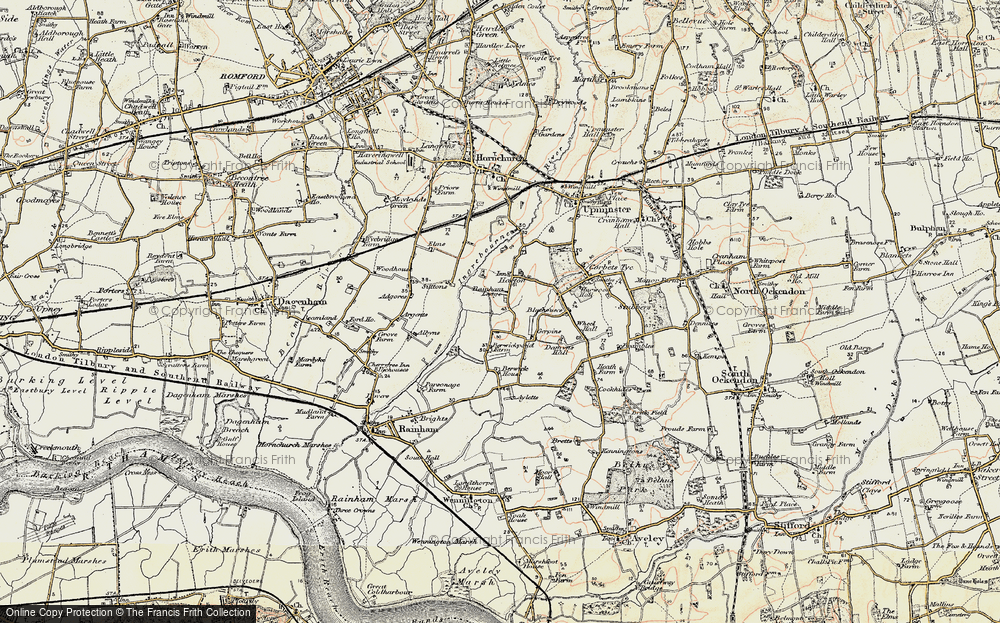 Old Map of Historic Map covering Berwick Manor in 1897-1898