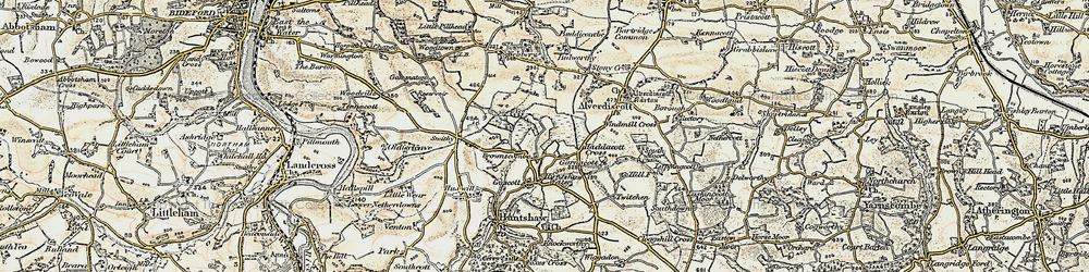 Old map of Brownscombe in 1900