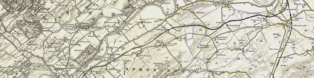 Old map of Hadden in 1901-1904