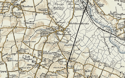 Old map of Haddiscoe in 1901-1902