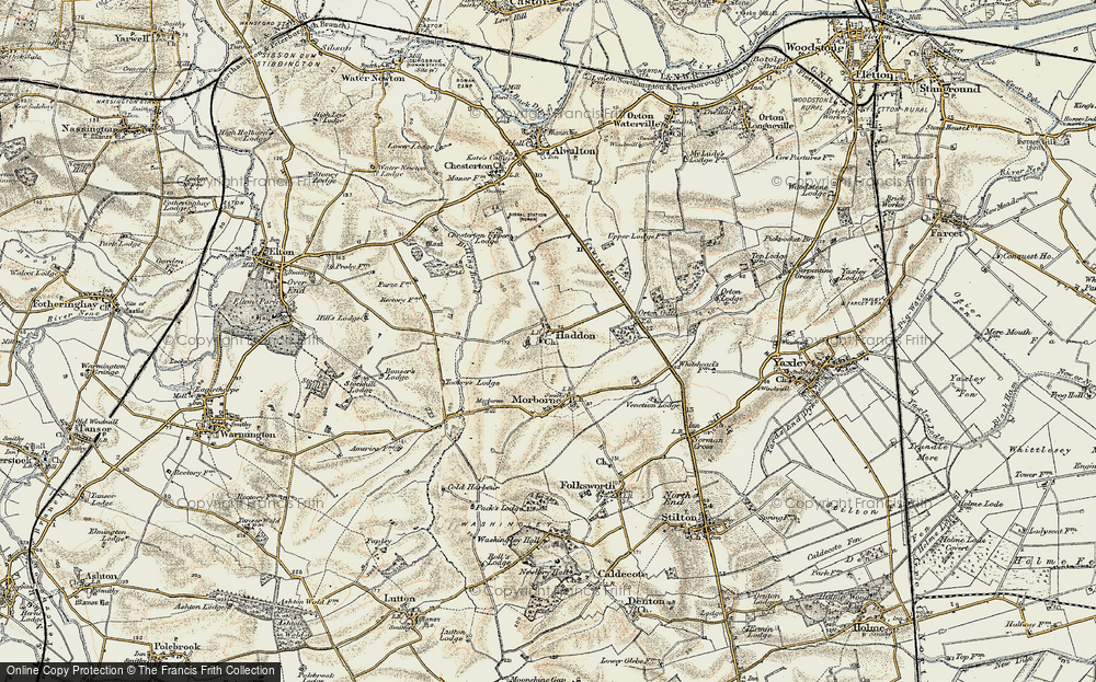 Old Map of Historic Map covering Bate's Lodge in 1901