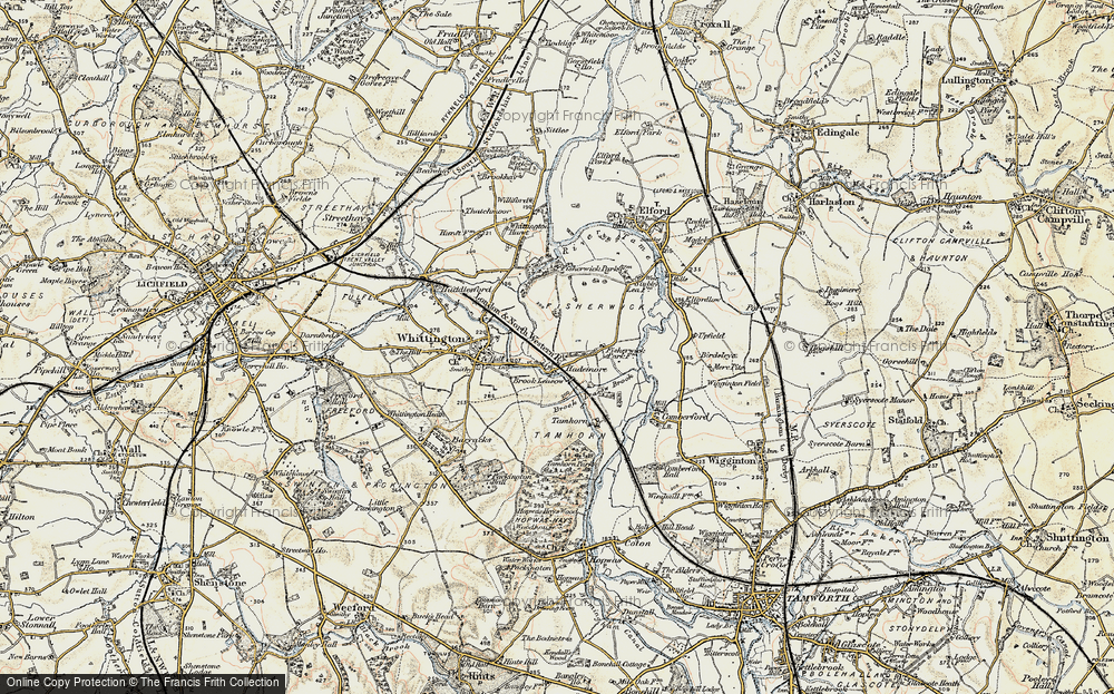 Old Map of Hademore, 1902 in 1902