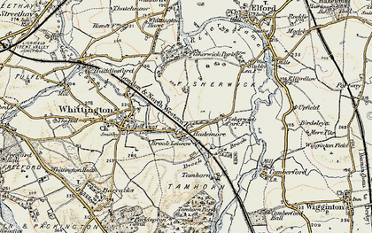 Old map of Hademore in 1902