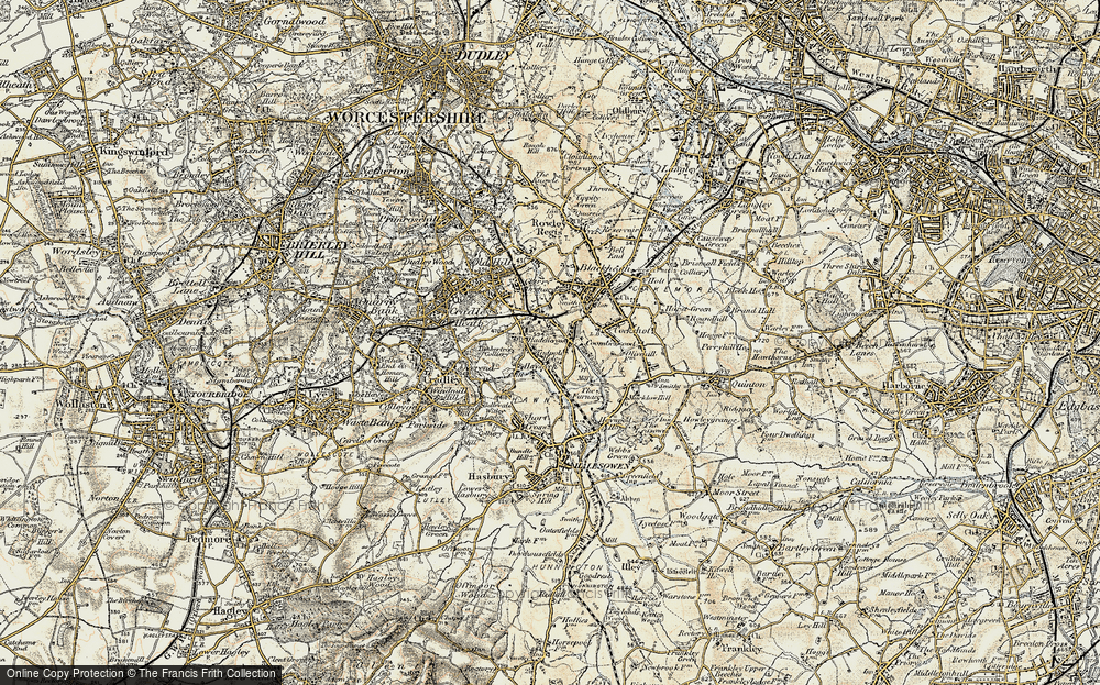 Old Map of Haden Cross, 1901-1902 in 1901-1902