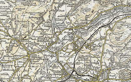 Old map of Hadfield in 1903
