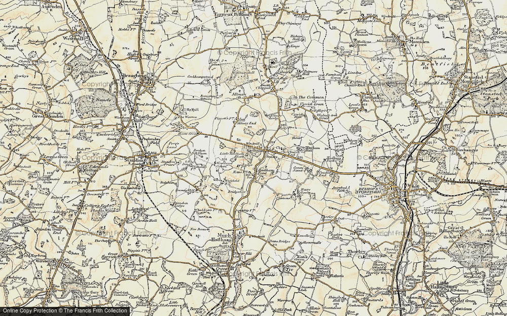 Old Map of Hadham Ford, 1898-1899 in 1898-1899