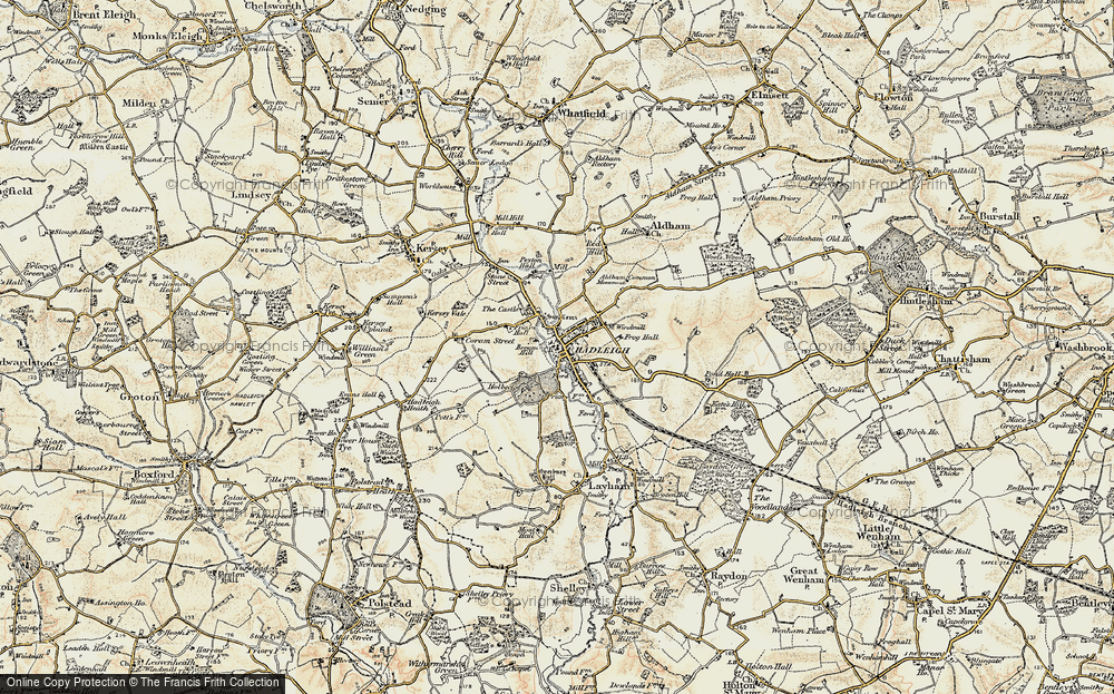 Old Map of Hadleigh, 1898-1901 in 1898-1901