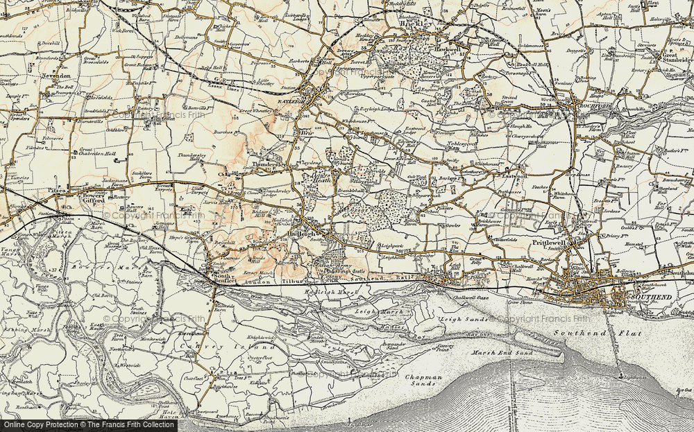 Old Map of Hadleigh, 1898 in 1898