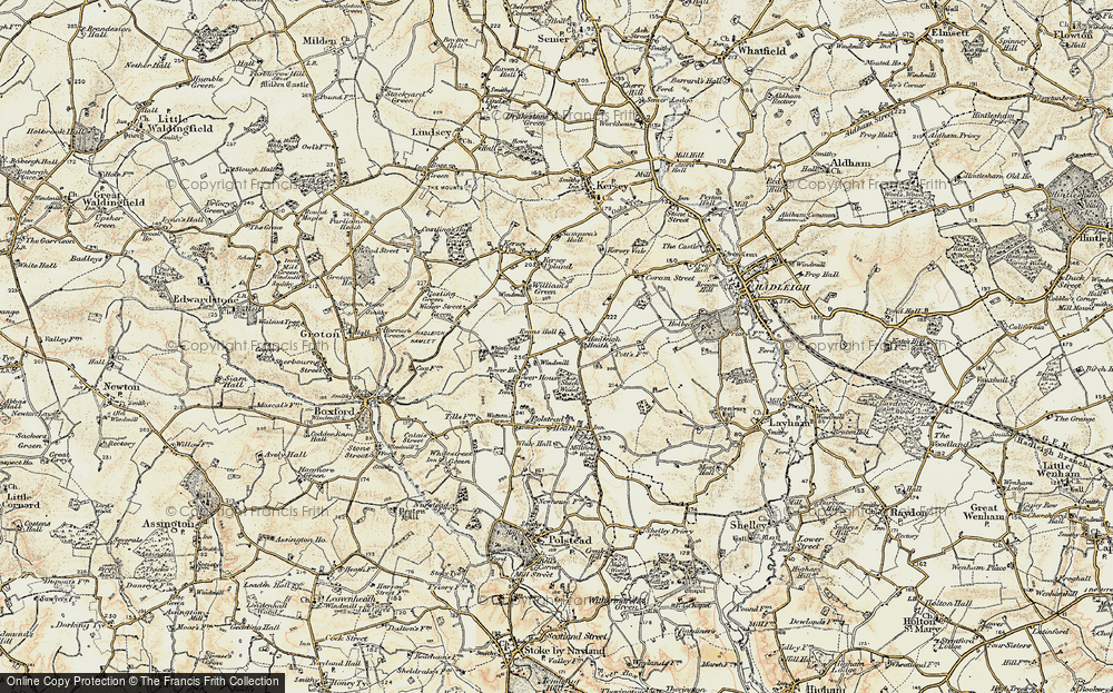 Old Map of Hadleigh Heath, 1898-1901 in 1898-1901