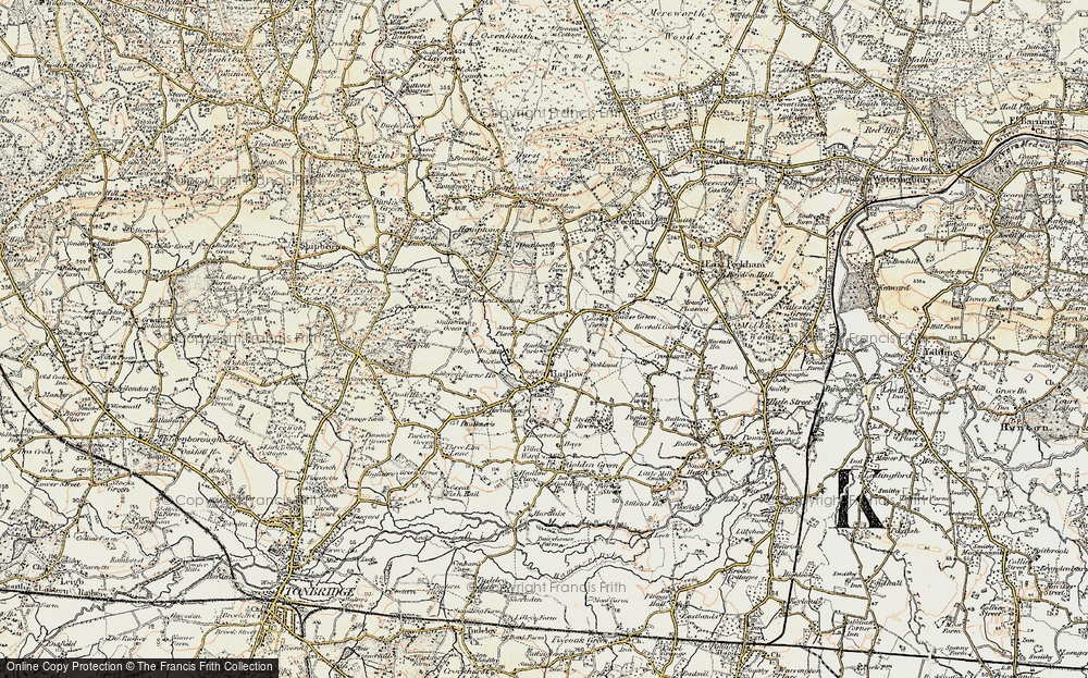 Old Map of Hadlow, 1897-1898 in 1897-1898