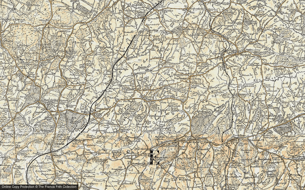 Old Map of Hadlow Down, 1898 in 1898