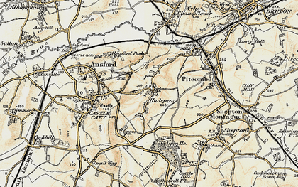 Old map of Hadspen in 1899