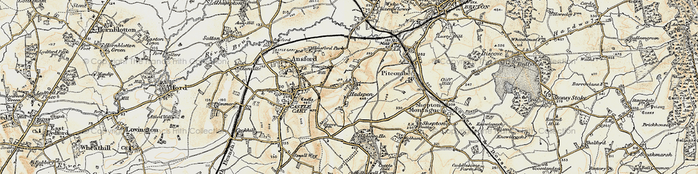 Old map of Hadspen in 1899