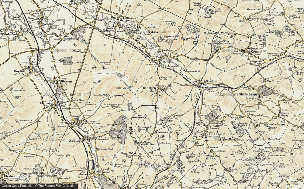 Old Map of Hadstock, 1898-1901 in 1898-1901