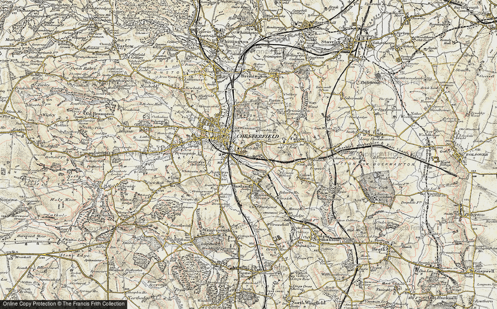 Old Map of Hady, 1902-1903 in 1902-1903