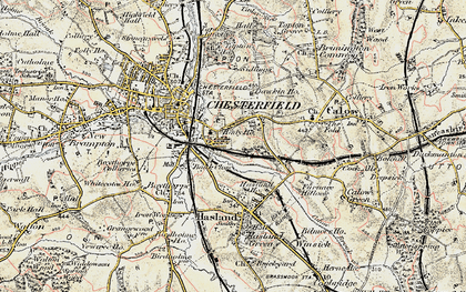 Old map of Hady in 1902-1903