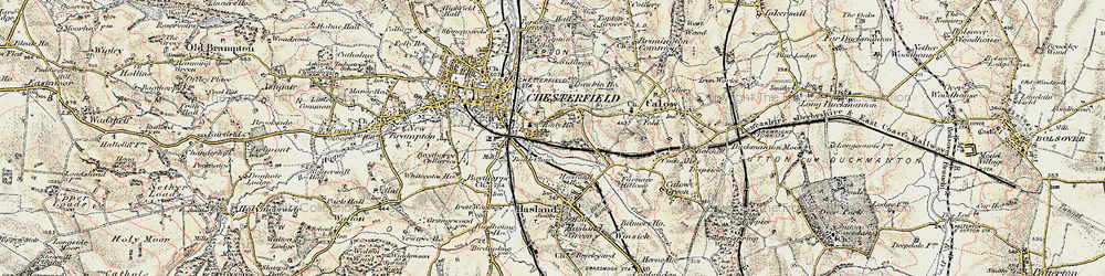 Old map of Hady in 1902-1903
