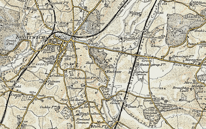Old map of Hadzor in 1899-1902