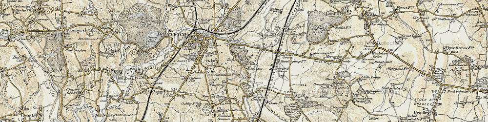 Old map of Hadzor in 1899-1902