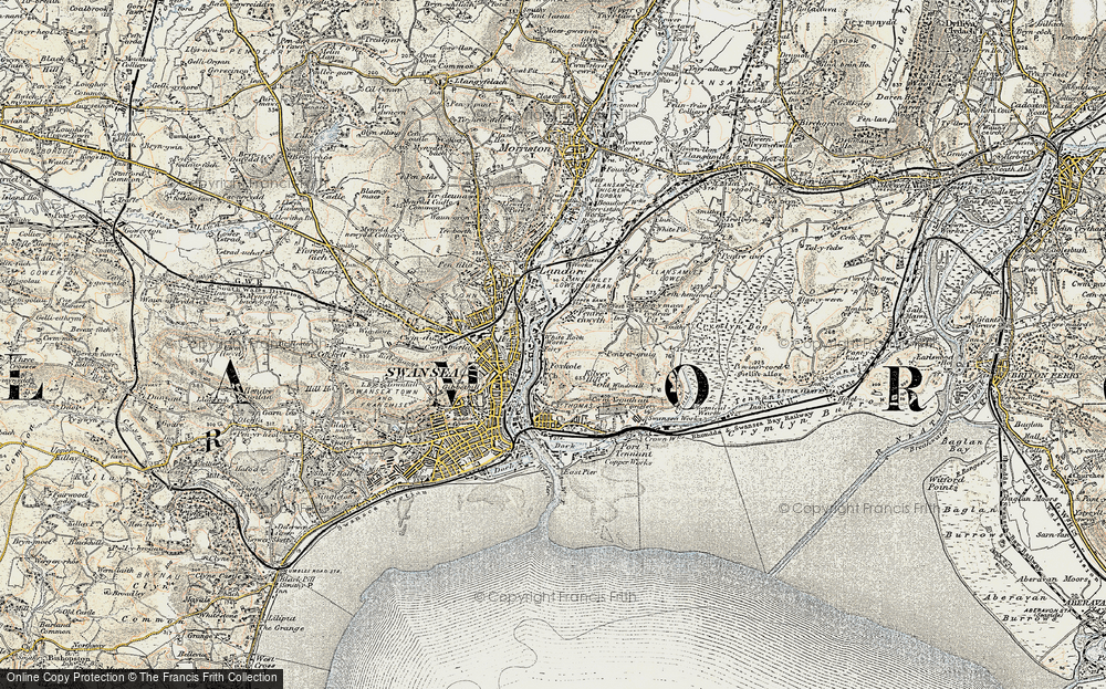 Old Map of Hafod, 1900-1901 in 1900-1901