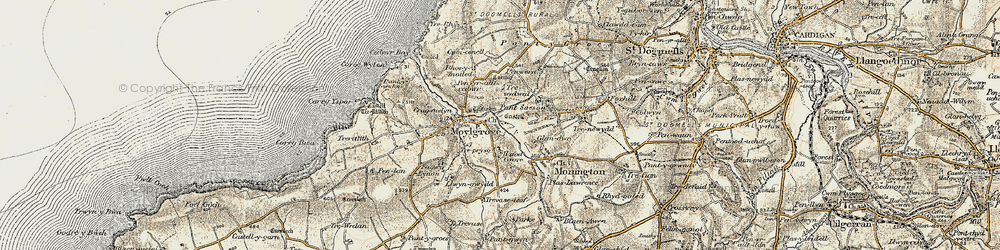 Old map of Hafod Grove in 1901