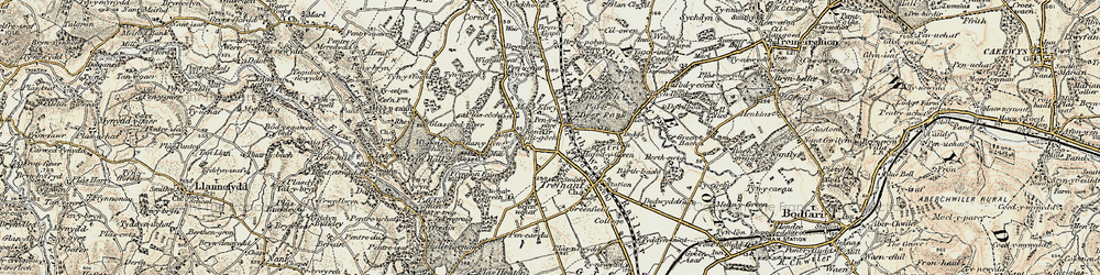 Old map of Hafod-y-Green in 1902-1903