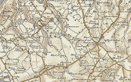 Old map of Blaen-tîr in 1901-1903