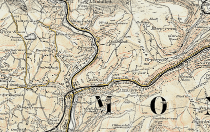 Old map of Hafodyrynys in 1899-1900