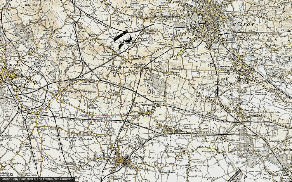 Old Map of Hag Fold, 1903 in 1903